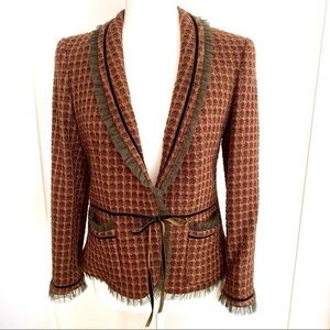 DKNY Wool Plaid Blazer Coat